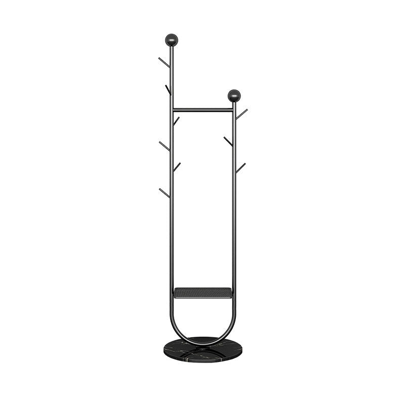Moderna capa de metal Rack Forre Standing Solid Rall Árbol con ganchos de abrigo