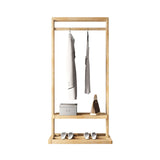 Moderna Wood Hall Tree Hanging Rail Stanking and Hooks Changer