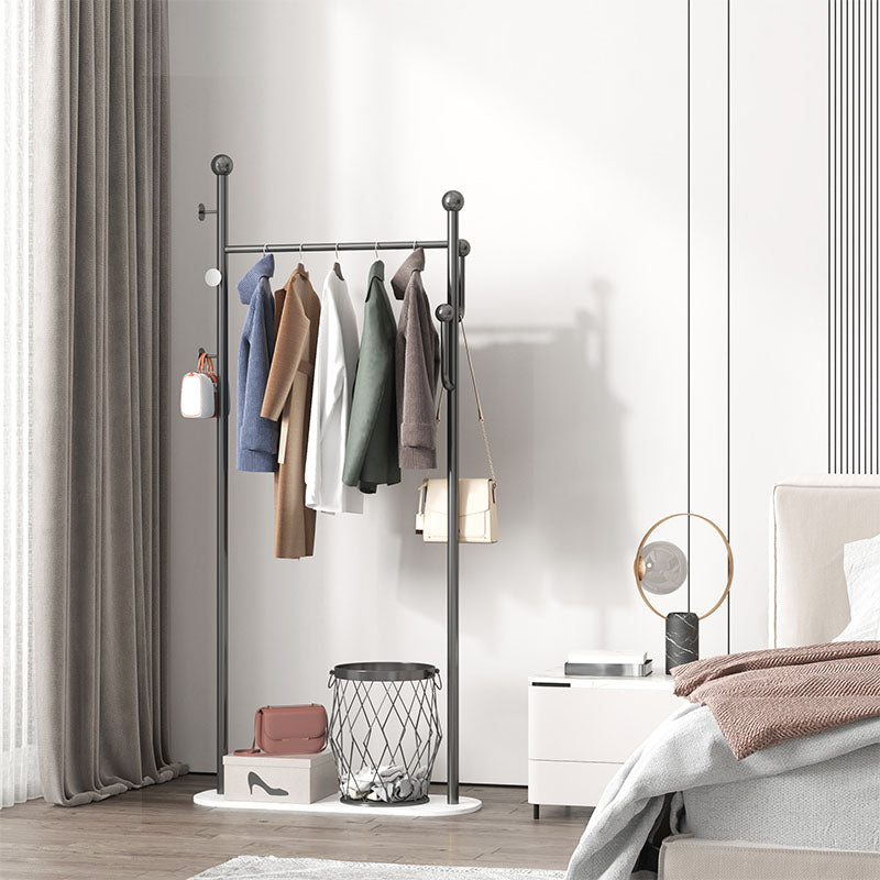 Luxurious Metal Hall Hall Tree Caseta de almacenamiento de almacenamiento de pie con ganchos de pelaje