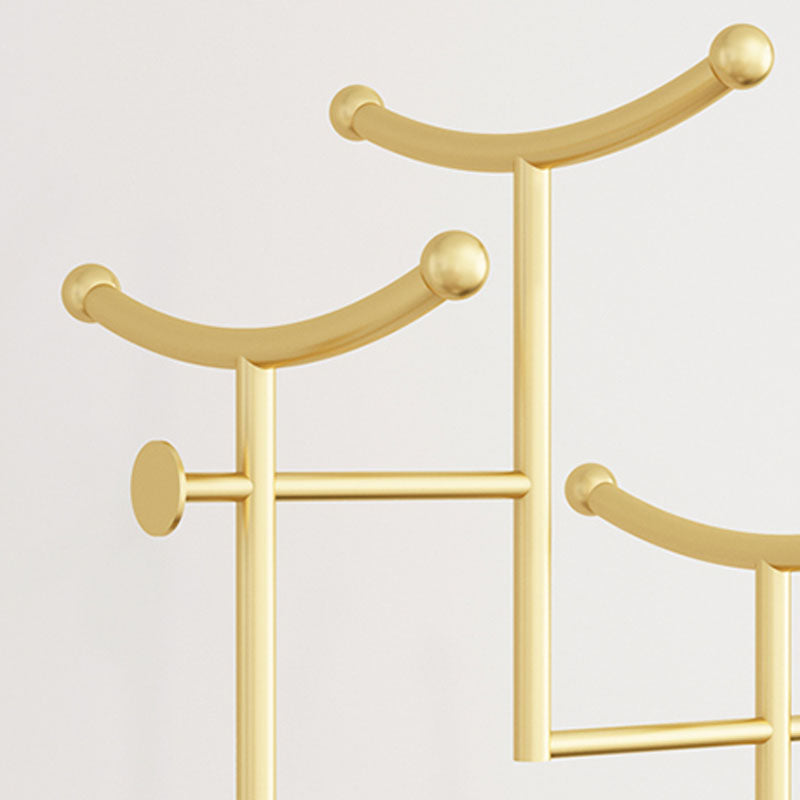 Wunderschöner Metallbeschattierungs -Rackkorb Vorratskleider Rack mit Kleiderhaken