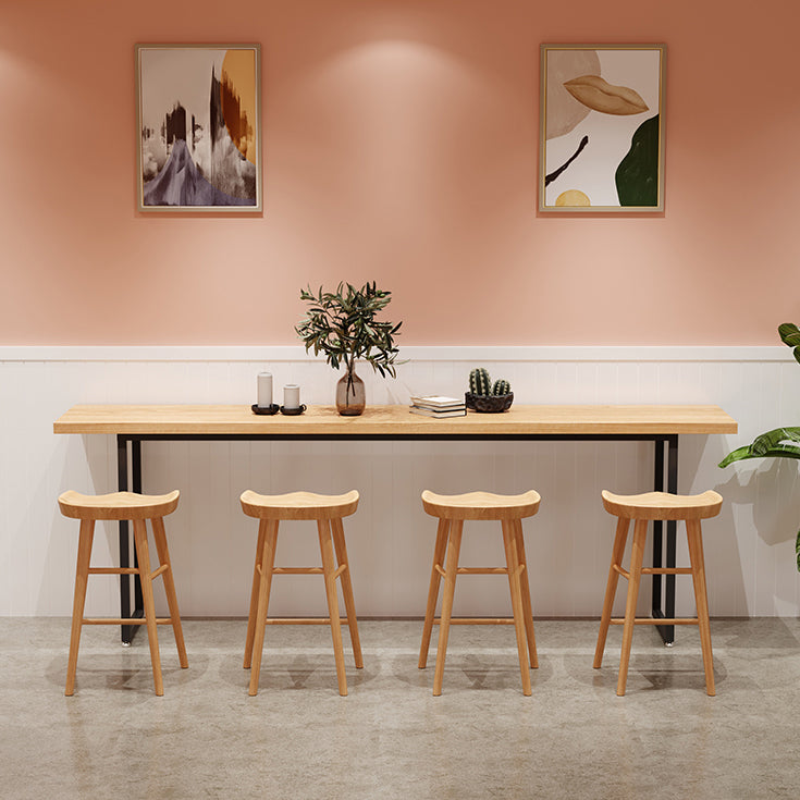 Tavolo da pub in legno massiccio di altezza tavolo da bar rettangolo industriale per rottura