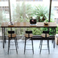 Table de bar rectangulaire industrielle en bois massif, hauteur de bar, pour petits endroits