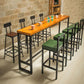 Industrial Solid Wood Bar Table Rectangle Dining Table for Kitchen Living Room 78.7"L x 15.7"W x 41.3"H Without Chairs Clearhalo 'Bar Furniture' 'Bar Tables' 'bar_tables' 'furn' 'furn_bar_tables' 'Furniture' 'Kitchen & Dining Furniture' 6040904