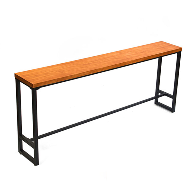 Industrial Solid Wood Bar Table Rectangle Dining Table for Kitchen Living Room Without Chairs Clearhalo 'Bar Furniture' 'Bar Tables' 'bar_tables' 'furn' 'furn_bar_tables' 'Furniture' 'Kitchen & Dining Furniture' 6040908