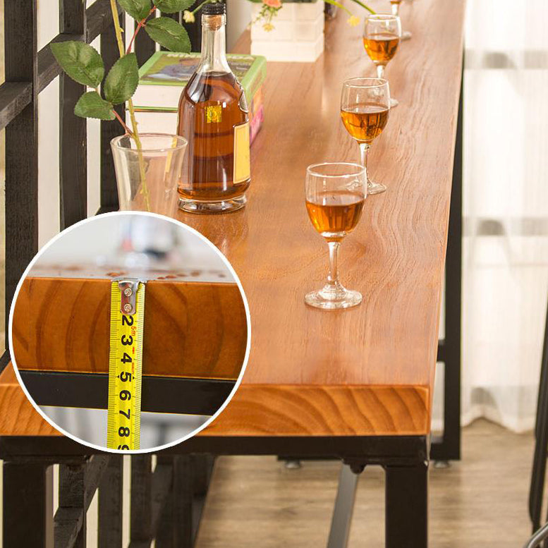 Industrial Solid Wood Bar Table Rectangle Dining Table for Kitchen Living Room Clearhalo 'Bar Furniture' 'Bar Tables' 'bar_tables' 'furn' 'furn_bar_tables' 'Furniture' 'Kitchen & Dining Furniture' 6040910