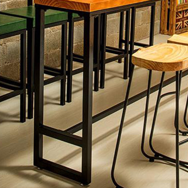 Industrial Solid Wood Bar Table Rectangle Dining Table for Kitchen Living Room Clearhalo 'Bar Furniture' 'Bar Tables' 'bar_tables' 'furn' 'furn_bar_tables' 'Furniture' 'Kitchen & Dining Furniture' 6040912