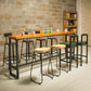 Industrial Solid Wood Bar Table Rectangle Dining Table for Kitchen Living Room Clearhalo 'Bar Furniture' 'Bar Tables' 'bar_tables' 'furn' 'furn_bar_tables' 'Furniture' 'Kitchen & Dining Furniture' 6040914