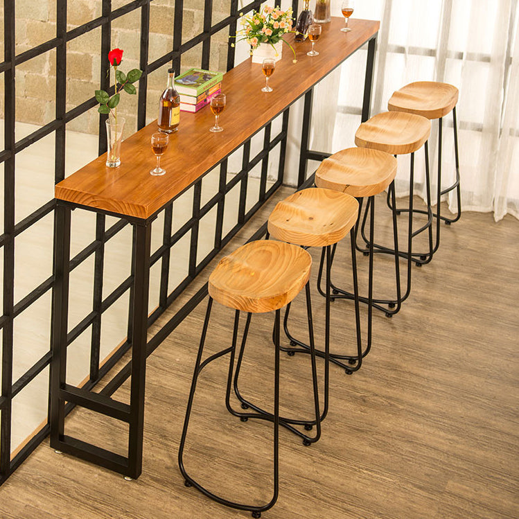 Industrial Solid Wood Bar Table Rectangle Dining Table for Kitchen Living Room Clearhalo 'Bar Furniture' 'Bar Tables' 'bar_tables' 'furn' 'furn_bar_tables' 'Furniture' 'Kitchen & Dining Furniture' 6040917