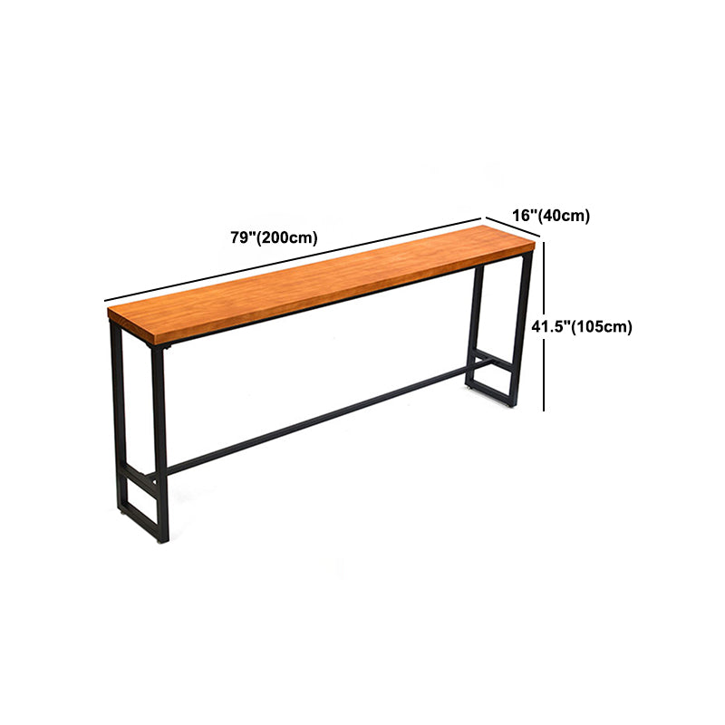 Industrial Solid Wood Bar Table Rectangle Dining Table for Kitchen Living Room Clearhalo 'Bar Furniture' 'Bar Tables' 'bar_tables' 'furn' 'furn_bar_tables' 'Furniture' 'Kitchen & Dining Furniture' 6040924