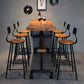 Mesa de pub contemporánea Mesa de bar rectangular de madera maciza para interiores
