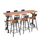Mesa de pub contemporánea Mesa de bar rectangular de madera maciza para interiores