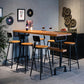 Mesa de pub contemporánea Mesa de bar rectangular de madera maciza para interiores