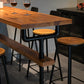 Mesa de pub contemporánea Mesa de bar rectangular de madera maciza para interiores