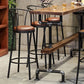 Mesa de pub contemporánea Mesa de bar rectangular de madera maciza para interiores