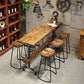 Mesa de pub contemporánea Mesa de bar rectangular de madera maciza para interiores