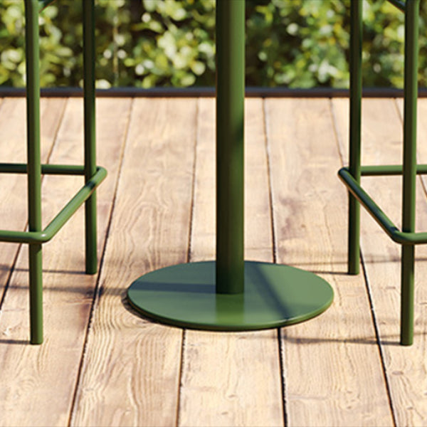 Contemporary Metal Round Bar Table Outdoor Pedestal Bar Dining Table Clearhalo 'Bar Furniture' 'Bar Tables' 'bar_tables' 'furn' 'furn_bar_tables' 'Furniture' 'Kitchen & Dining Furniture' 6040963