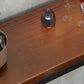 Mesa de comedor rectangular de madera maciza marrón para cocina y sala de estar
