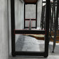 Mesa de comedor rectangular de madera maciza marrón para cocina y sala de estar