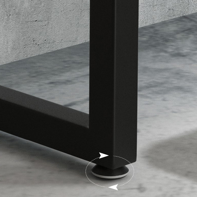 Mesa de comedor rectangular de madera maciza marrón para cocina y sala de estar