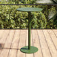 Pedestal Round Bar Dining Table Metal Fixed Pub Table for Outdoor 23.6"L x 23.6"W x 37.4"H Green Without Chairs Clearhalo 'Bar Furniture' 'Bar Tables' 'bar_tables' 'furn' 'furn_bar_tables' 'Furniture' 'Kitchen & Dining Furniture' 6041038