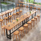 Tavolo da pranzo moderno rettangolare da bar in legno massello per cucina soggiorno
