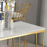 Modern White Wooden Bar Table Rectangle Dining Table with 4 Legs Clearhalo 'Bar Furniture' 'Bar Tables' 'bar_tables' 'furn' 'furn_bar_tables' 'Furniture' 'Kitchen & Dining Furniture' 6041121