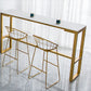 Sintered Stone Bistro Bar Desk Rectangle Bar Height Table with Trestle Base White Without Chairs Clearhalo 'Bar Furniture' 'Bar Tables' 'bar_tables' 'furn' 'furn_bar_tables' 'Furniture' 'Kitchen & Dining Furniture' 6041135