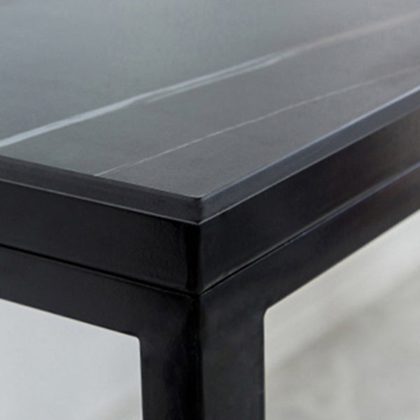 Sintered Stone Bistro Bar Desk Rectangle Bar Height Table with Trestle Base Clearhalo 'Bar Furniture' 'Bar Tables' 'bar_tables' 'furn' 'furn_bar_tables' 'Furniture' 'Kitchen & Dining Furniture' 6041141