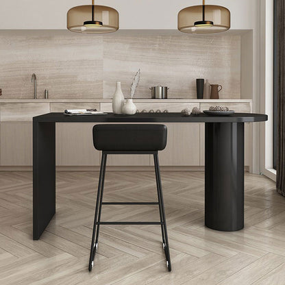 Mesa de pub contemporánea Mesa de bar especial de madera maciza para lugares pequeños