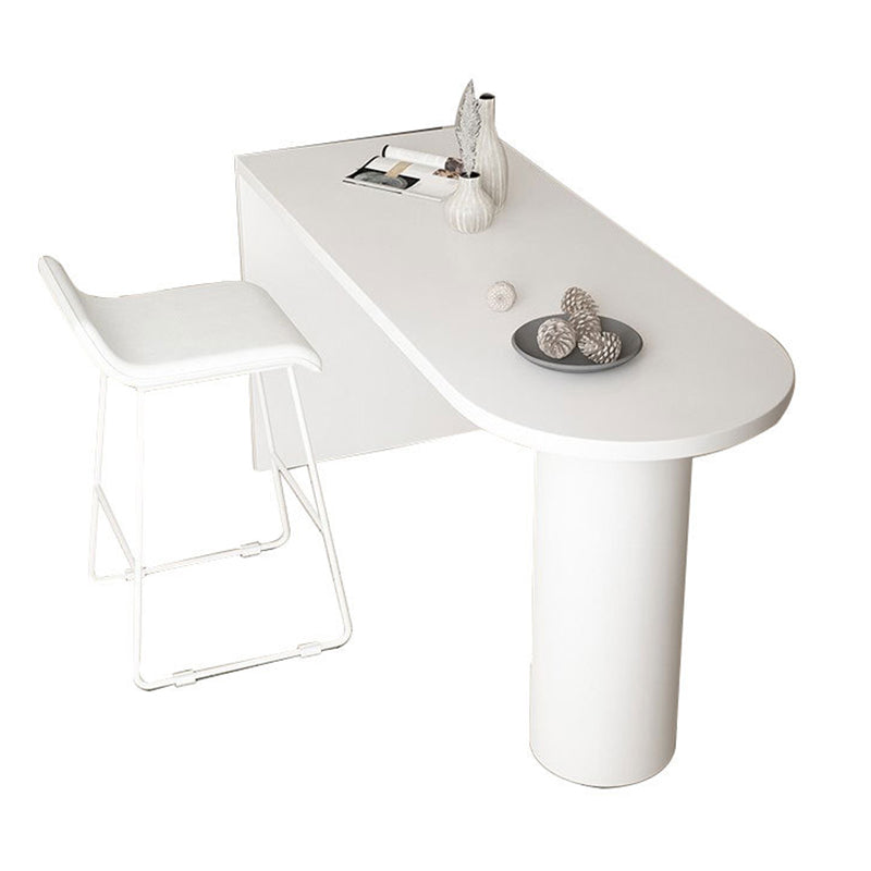 Mesa de pub contemporánea Mesa de bar especial de madera maciza para lugares pequeños
