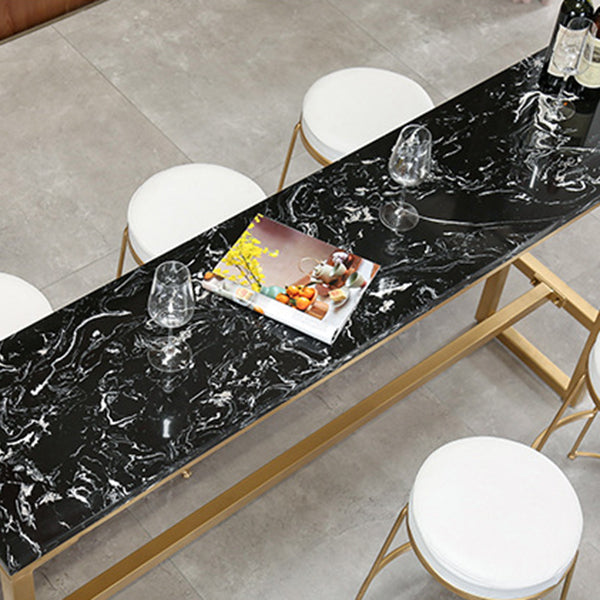 Glam Pub Table Solid Wood Bar Height Rectangle Bar Table for Breakroom Clearhalo 'Bar Furniture' 'Bar Tables' 'bar_tables' 'furn' 'furn_bar_tables' 'Furniture' 'Kitchen & Dining Furniture' 6041198