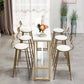 Glam Pub Table Solid Wood Bar Height Rectangle Bar Table for Breakroom Clearhalo 'Bar Furniture' 'Bar Tables' 'bar_tables' 'furn' 'furn_bar_tables' 'Furniture' 'Kitchen & Dining Furniture' 6041204