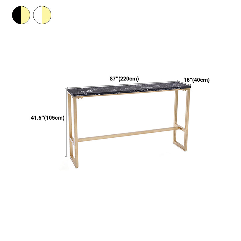 Glam Pub Table Solid Wood Bar Height Rectangle Bar Table for Breakroom Clearhalo 'Bar Furniture' 'Bar Tables' 'bar_tables' 'furn' 'furn_bar_tables' 'Furniture' 'Kitchen & Dining Furniture' 6041210