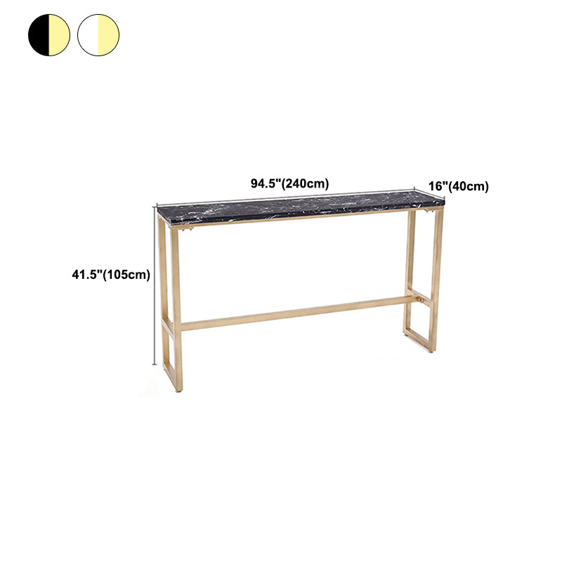 Glam Pub Table Solid Wood Bar Height Rectangle Bar Table for Breakroom Clearhalo 'Bar Furniture' 'Bar Tables' 'bar_tables' 'furn' 'furn_bar_tables' 'Furniture' 'Kitchen & Dining Furniture' 6041211