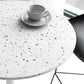 Quadratischer und runder Stehtisch mit Sockel, moderner Stehtisch aus Stein für den Außenbereich