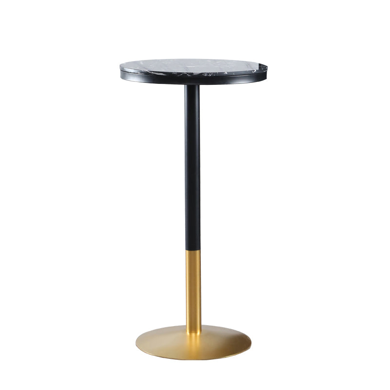Runder Stein-Bar-Esstisch, Glamour-Stehtisch für das Wohnzimmer
