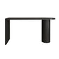 Contemporary Solid Wood Bar Dining Table Indoor Bar Table with Double Pedestal Black Without Chairs Clearhalo 'Bar Furniture' 'Bar Tables' 'bar_tables' 'furn' 'furn_bar_tables' 'Furniture' 'Kitchen & Dining Furniture' 6041295