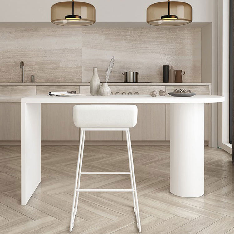 Contemporary Solid Wood Bar Dining Table Indoor Bar Table with Double Pedestal Clearhalo 'Bar Furniture' 'Bar Tables' 'bar_tables' 'furn' 'furn_bar_tables' 'Furniture' 'Kitchen & Dining Furniture' 6041304