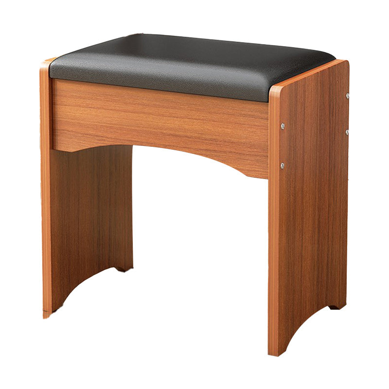 Modern Ottoman Pure Color Rectangle Upholstered Wood Frame Fade Resistant Pouf Black 1 Piece Clearhalo 'furn' 'furn_ottomans_poufs' 'Furniture' 'Living Room Furniture' 'Ottomans & Poufs' 'ottomans_poufs' 6042414