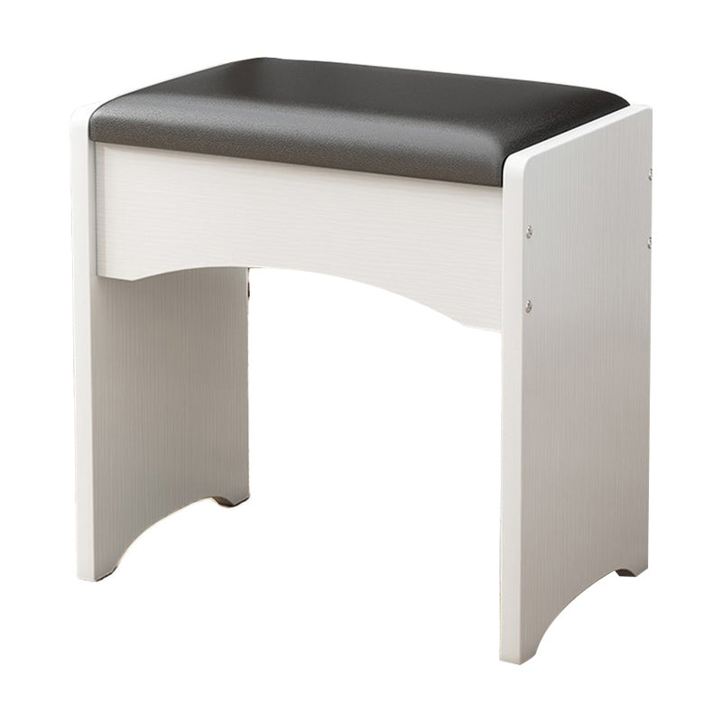 Modern Ottoman Pure Color Rectangle Upholstered Wood Frame Fade Resistant Pouf Black-White 1 Piece Clearhalo 'furn' 'furn_ottomans_poufs' 'Furniture' 'Living Room Furniture' 'Ottomans & Poufs' 'ottomans_poufs' 6042431