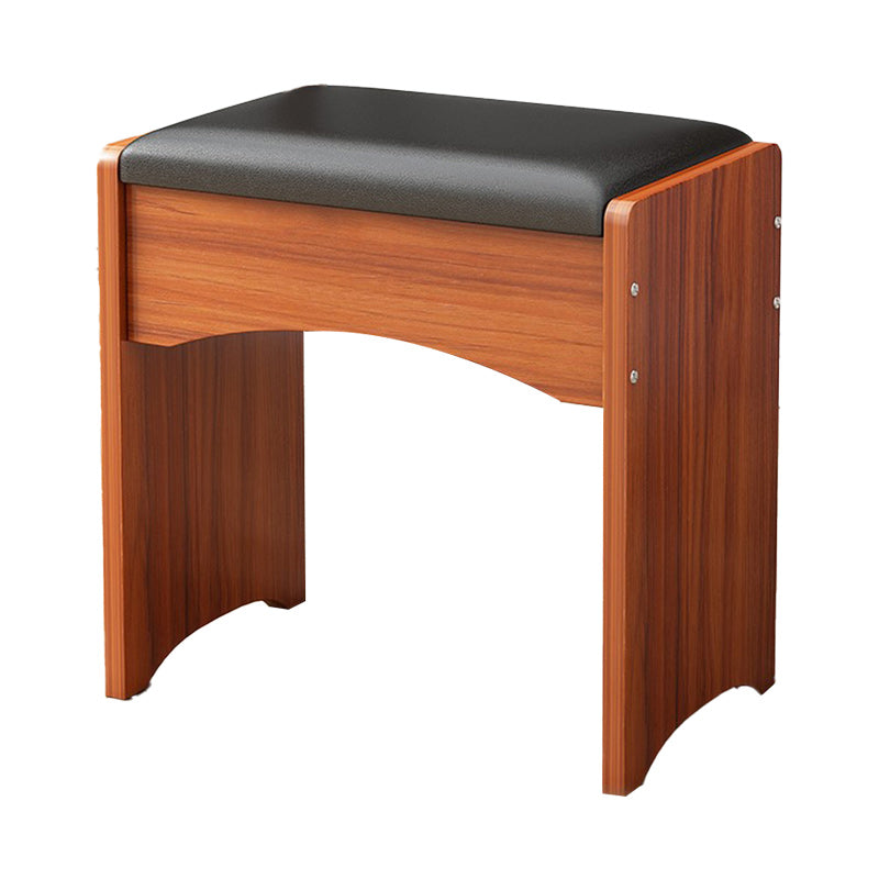 Modern Ottoman Pure Color Rectangle Upholstered Wood Frame Fade Resistant Pouf Black-Brown 1 Piece Clearhalo 'furn' 'furn_ottomans_poufs' 'Furniture' 'Living Room Furniture' 'Ottomans & Poufs' 'ottomans_poufs' 6042434