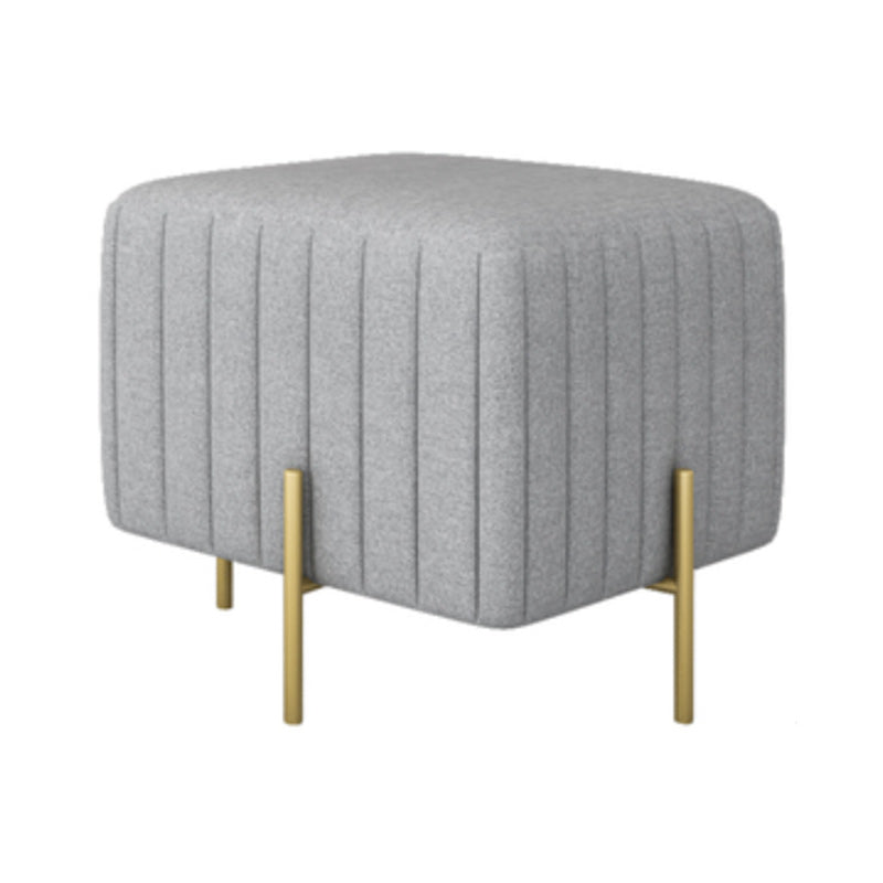 Modern Rectangle Standard Solid Color Tear Resistant Indoor Standard Light Gray 1 Piece Clearhalo 'furn' 'furn_ottomans_poufs' 'Furniture' 'Living Room Furniture' 'Ottomans & Poufs' 'ottomans_poufs' 6042443