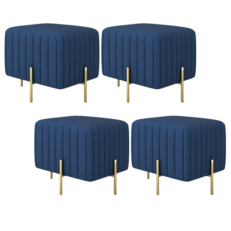Modern Rectangle Standard Solid Color Tear Resistant Indoor Standard Dark Blue 4 Piece Set Clearhalo 'furn' 'furn_ottomans_poufs' 'Furniture' 'Living Room Furniture' 'Ottomans & Poufs' 'ottomans_poufs' 6042457