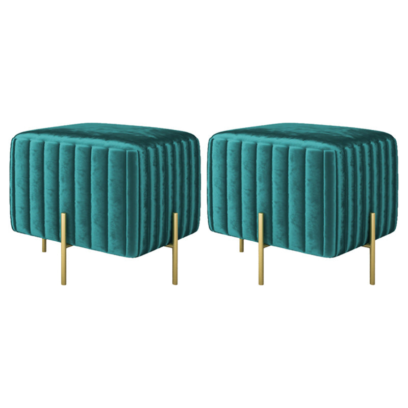 Modern Rectangle Standard Solid Color Tear Resistant Indoor Standard Blue 2 Piece Set Clearhalo 'furn' 'furn_ottomans_poufs' 'Furniture' 'Living Room Furniture' 'Ottomans & Poufs' 'ottomans_poufs' 6042462