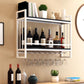 Metal Wall Mounted Wine Glass Stemware Rack Holder Industrial Wine Rack Kit White 1 Piece Clearhalo 'furn' 'furn_wine_racks' 'Furniture' 'Kitchen & Dining Furniture' 'Wine Racks' 'wine_racks' 6042481