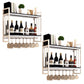 Metal Wall Mounted Wine Glass Stemware Rack Holder Industrial Wine Rack Kit White 2 Piece Set Clearhalo 'furn' 'furn_wine_racks' 'Furniture' 'Kitchen & Dining Furniture' 'Wine Racks' 'wine_racks' 6042482