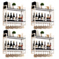 Metal Wall Mounted Wine Glass Stemware Rack Holder Industrial Wine Rack Kit White 4 Piece Set Clearhalo 'furn' 'furn_wine_racks' 'Furniture' 'Kitchen & Dining Furniture' 'Wine Racks' 'wine_racks' 6042484