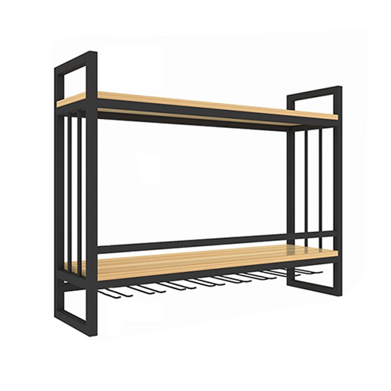 Metal Wall Mounted Wine Glass Stemware Rack Holder Industrial Wine Rack Kit Clearhalo 'furn' 'furn_wine_racks' 'Furniture' 'Kitchen & Dining Furniture' 'Wine Racks' 'wine_racks' 6042489