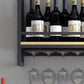 Metal Wall Mounted Wine Glass Stemware Rack Holder Industrial Wine Rack Kit Clearhalo 'furn' 'furn_wine_racks' 'Furniture' 'Kitchen & Dining Furniture' 'Wine Racks' 'wine_racks' 6042490