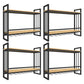 Metal Wall Mounted Wine Glass Stemware Rack Holder Industrial Wine Rack Kit Natural 4 Piece Set Clearhalo 'furn' 'furn_wine_racks' 'Furniture' 'Kitchen & Dining Furniture' 'Wine Racks' 'wine_racks' 6042491